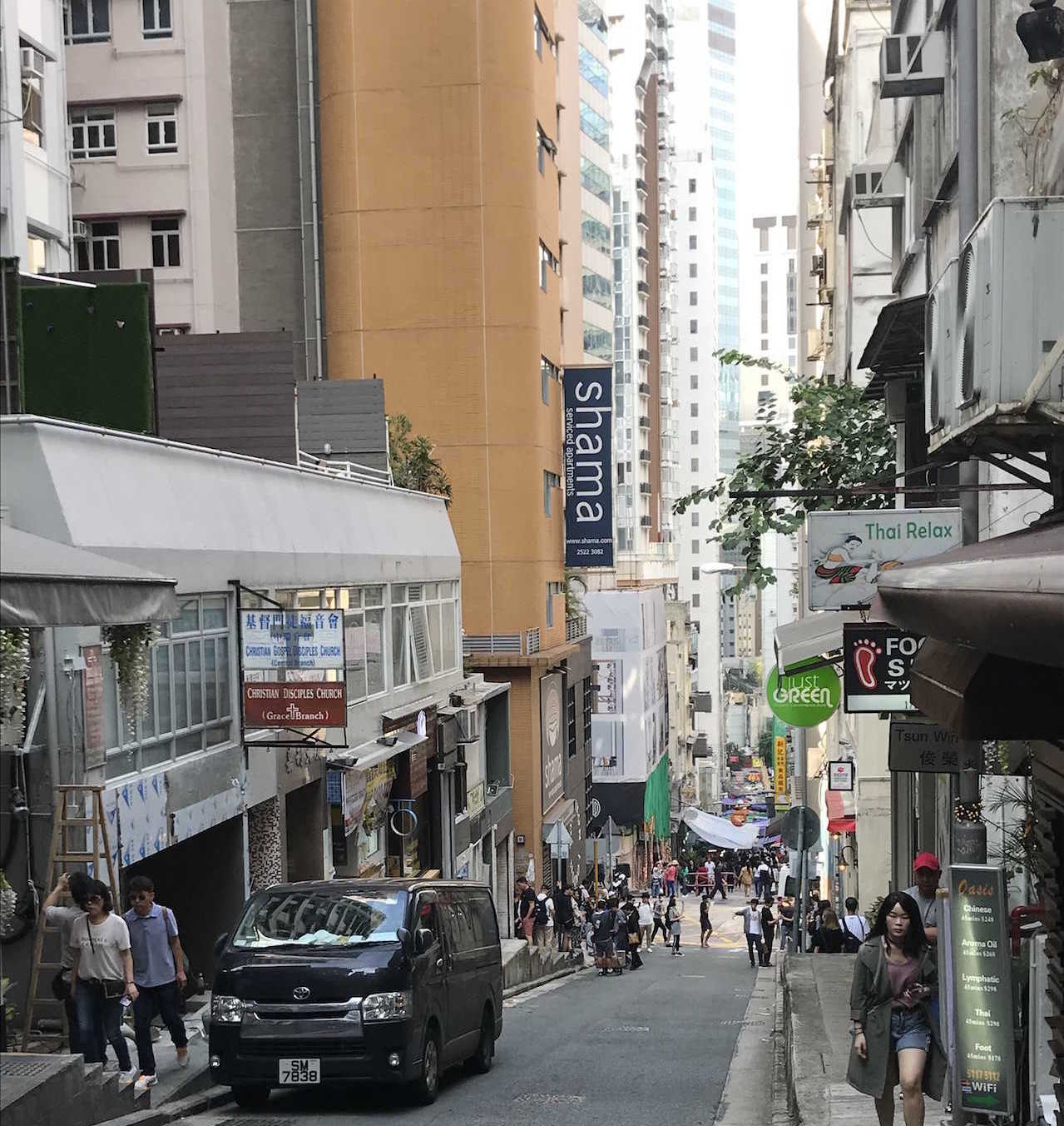 Hong Kong Island små gader