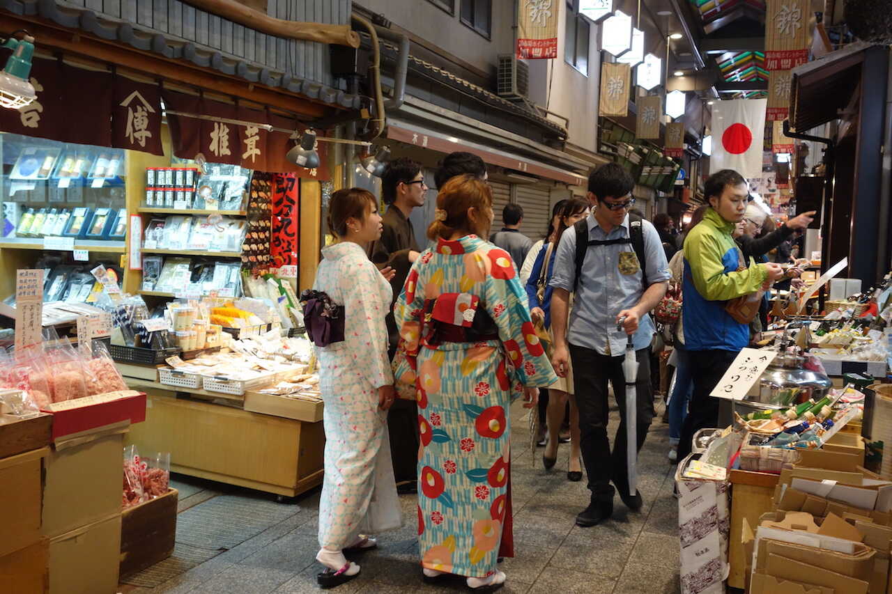 Nishiki markedet i Centrale Kyoto