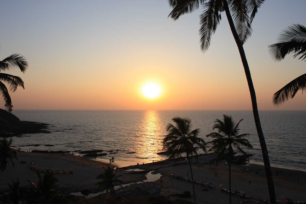 Solnedgang i Indien