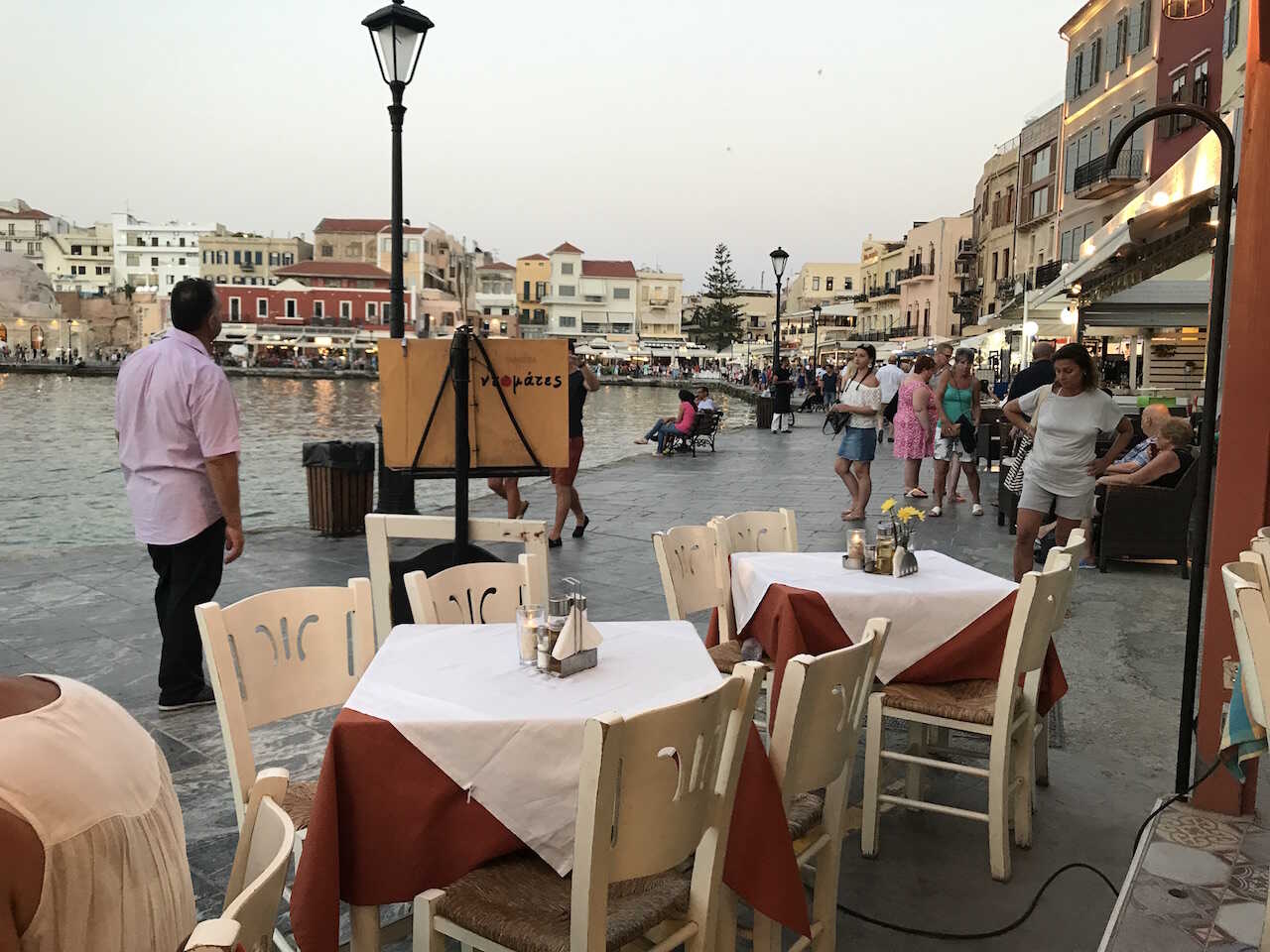 Restauranter på havnen i Chania
