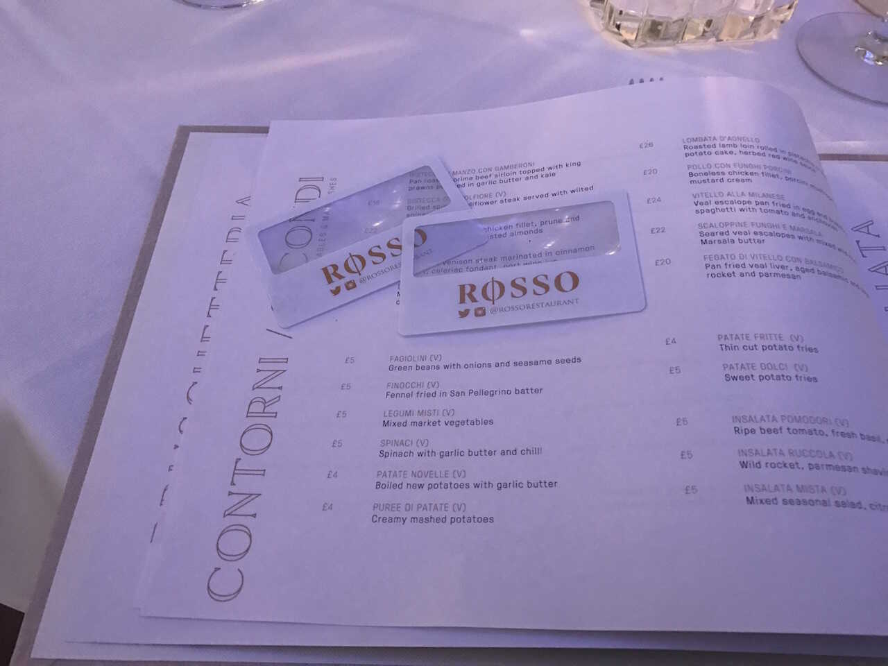 Anmeldelse af Rosso Restaurant i Manchester